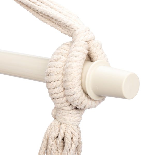 Beige Pillow Hanging Chair Polyester Cotton Belt 2pcs Pillow