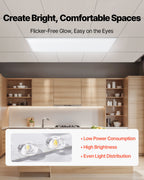 White LED Flat Panel Ceiling Light, 1x4 ft., High Color Rendering, 5700 Lumens