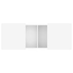 White Coffee Table with Hidden Storage, 39 in