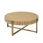 Modern Drum Coffee Table, Natural Ash, 31.5 in Round