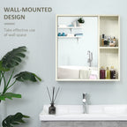24.75" x 25.5" Bathroom Medicine Cabinet with Mirror