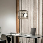 Art Glass Bedside Pendant Light, Smoke Gray, Clear or Cognac