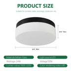 Low-Profile LED Flush Mount Ceiling Light, 3 Color Modes, Energy-Saving 24W