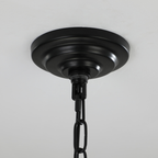 8-Lantern Tiered Iron Chandelier, Industrial Farmhouse, 18 in