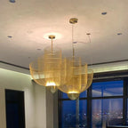 Iron Mesh Pendant Light, Sculptural Shadow-Play Shade, 18 in