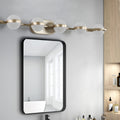 43in Gold Minimalist LED Bathroom Vanity Light With Crystal Sand Acryl