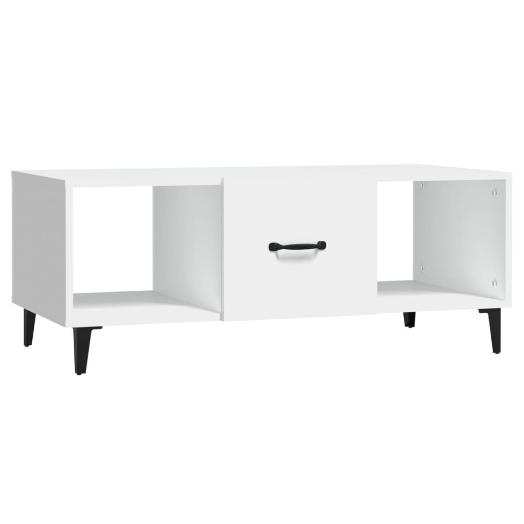 Modern White Coffee Table, 40 in