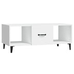 Modern White Coffee Table, 40 in
