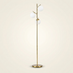 Modern 3-Light Floor Lamp For Living Room on a warm cream background