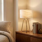 New Design Small Modern Stylish Desk Lamp In Stock In The United State styled in a warm modern interior