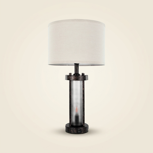 Farmhouse Bedside Nightstand Table Lamps with USB Charging Ports, Set of 2