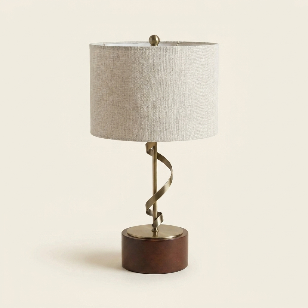 Solid Wood Bedside Nightstand Reading Lamp, White Finish