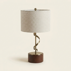 Solid Wood Bedside Nightstand Reading Lamp
