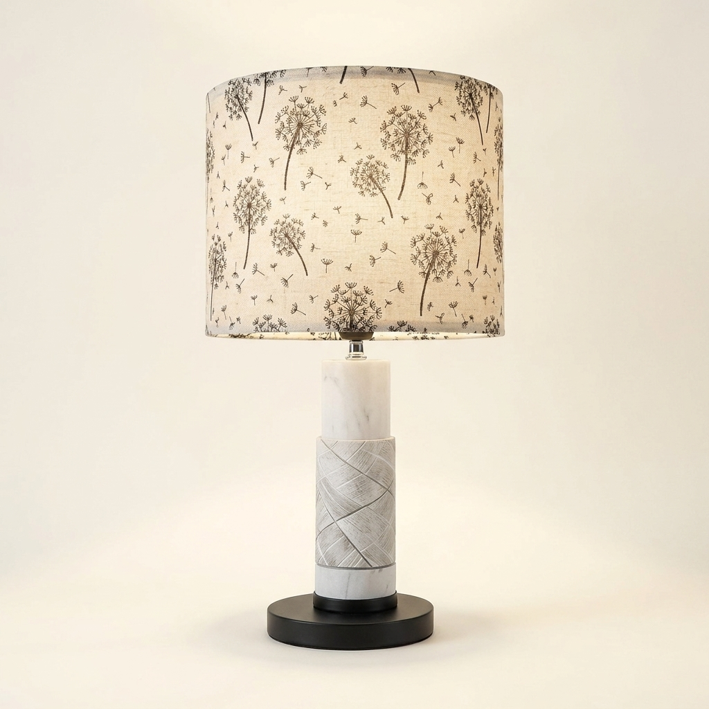 Drum Lamp Shade 2 Set on a warm cream background