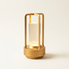 2pcs Portable Touch Control Table Lamp With 5000mAh Battery on a warm cream background
