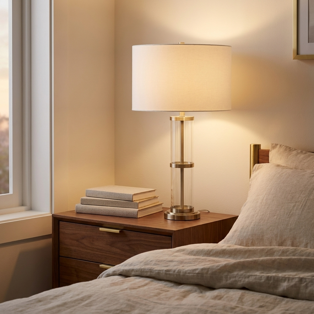 LED Desk Lamp 360 Adjustable styled in a warm modern interior