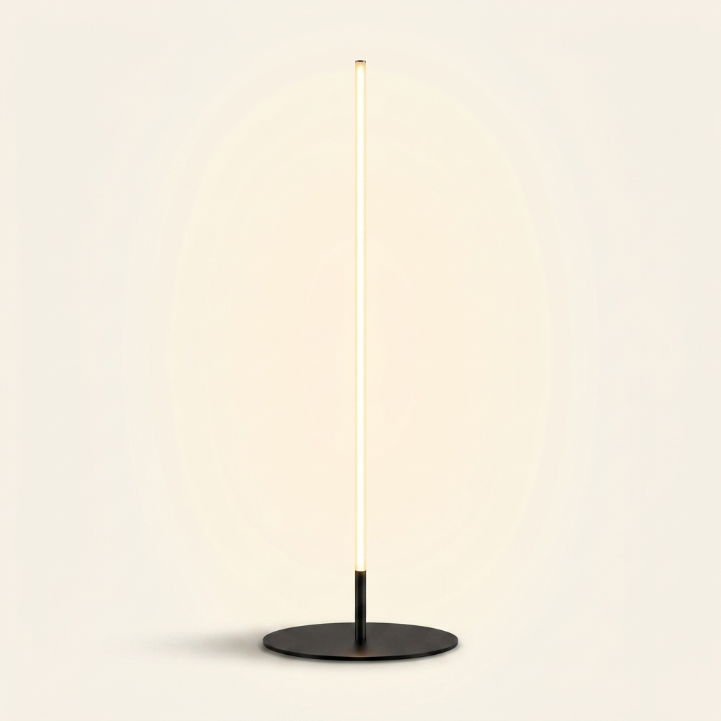Dimond Black LED Table Lamp With On Off Switch Round Metal Base on a warm cream background