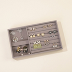Jewelry Tray - Gray on a warm cream background