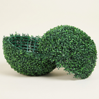 Artificial Topiaries Boxwood Trees on a warm cream background