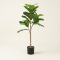 Artificial Fiddle Leaf Fig Tree on a warm cream background
