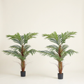 Artificial Palm Tree, Faux PE Potted Plant, Green, for Living Room Corner