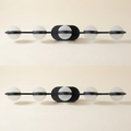 Modern Minimalist 5-Light Bathroom Vanity Light, Black for Bathroom Mirror