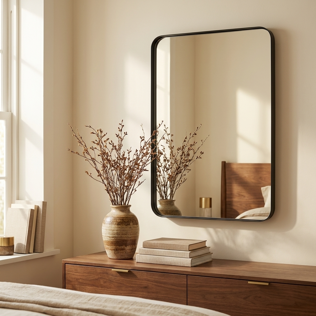 Rectangular Wall Vanity Mirror, 29.5 x 21.6 in. Bathroom Decor for Bathroom Vanity styled in a room