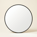 Round Circular Wall Mirror, 20 to 30 in. Metal Frame, Black or Gold for Living Room Wall