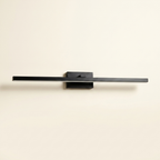 Modern Black LED Bathroom Vanity Light, Sleek Metal Wall Sconce, 39 in. for Over Mirror