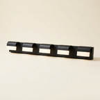 Modern 5-Light LED Bathroom Vanity Light, Black Metal Wall Sconce for Over Mirror