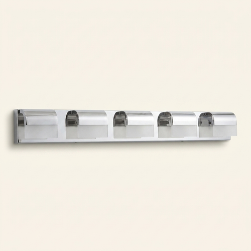 Modern 5-Light LED Bathroom Vanity Light, Acrylic Shade Wall Sconce for Over Mirror