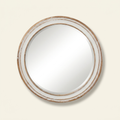 Farmhouse Wood Round Wall Mirror, Circle Vanity Mirror, Antique Natural, 23.6 in. for Bathroom Vanity