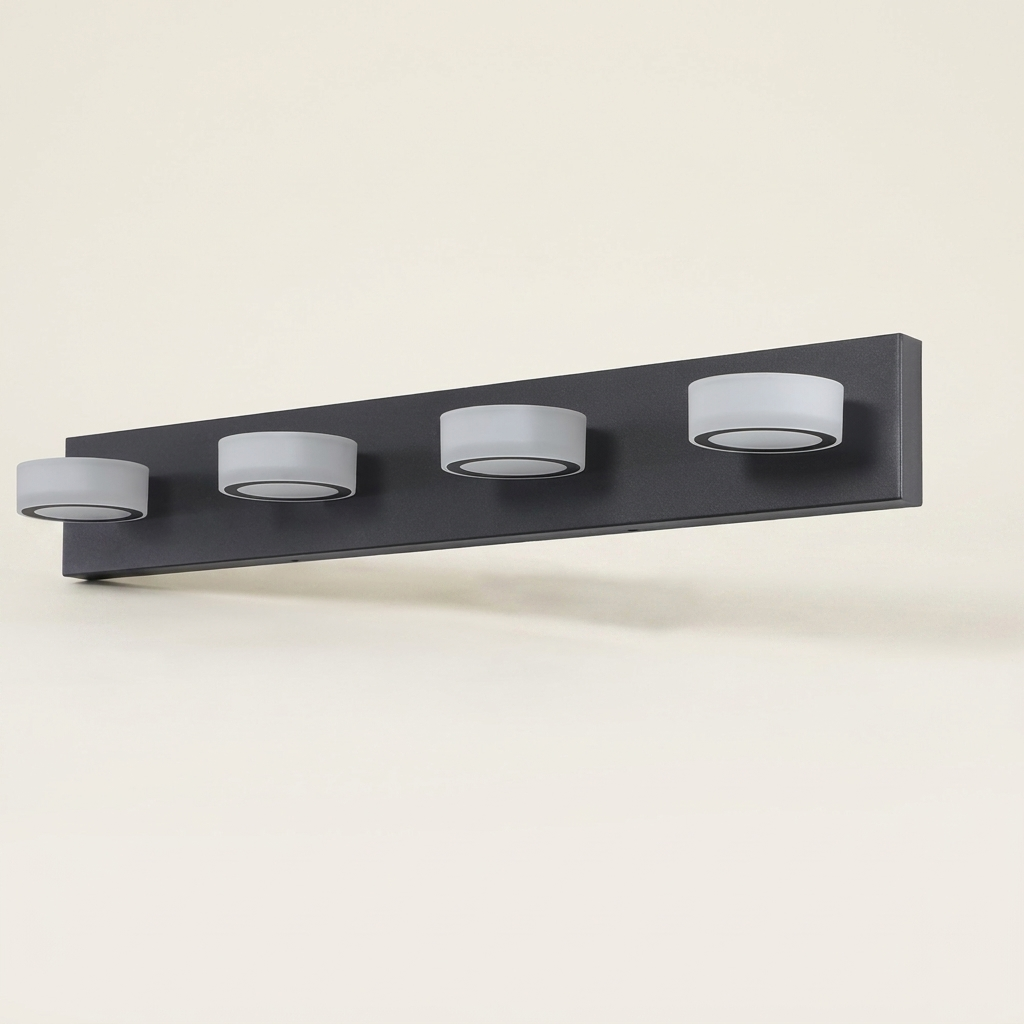 Modern 4-Light LED Vanity Light, Dimmable Acrylic Bar, 29 in., for Bathroom Mirror