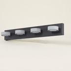 Modern 4-Light LED Vanity Light, Dimmable Acrylic Bar, 29 in., for Bathroom Mirror