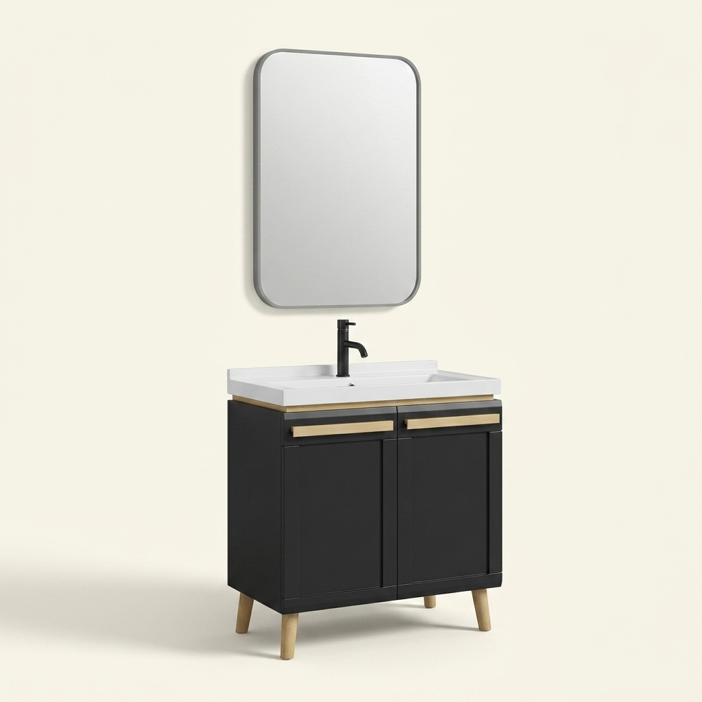 Rectangular Metal Framed Wall Mirror, Silver Frame, 24x36 in., for Bathroom Vanity