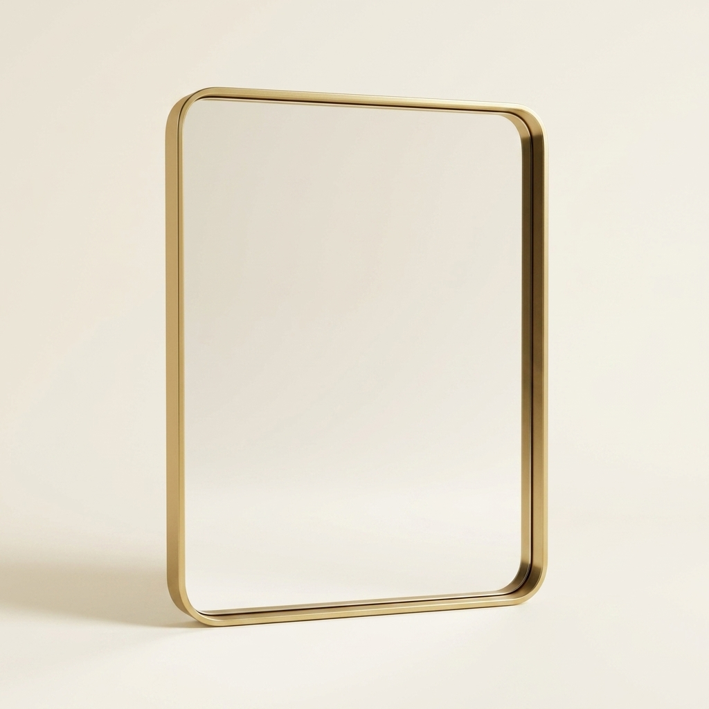 Rectangular Metal Framed Wall Mirror, Black, Silver and Gold, 16x20 and 20x28 in., for Bathroom