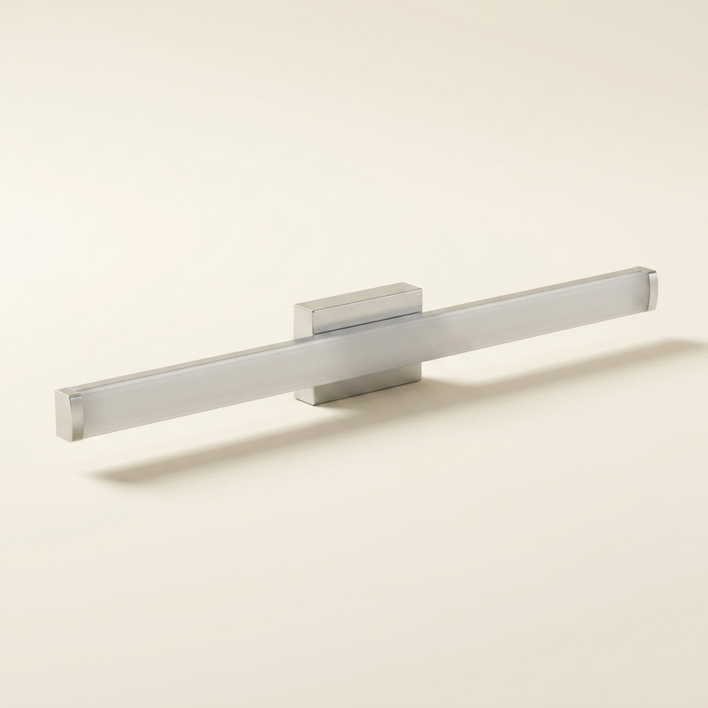 Square LED Bathroom Vanity Light, Brushed Nickel, 6000K Cool White, 41 in. 24W, for Mirror