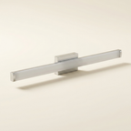 Square LED Bathroom Vanity Light, Brushed Nickel, 6000K Cool White, 41 in. 24W, for Mirror