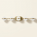 Modern 5-Light Bathroom Vanity Light Fixture, Wall-Mounted Over Mirror, for Powder Room