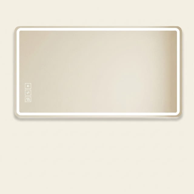 LED Bathroom Vanity Mirror, Front-Lit Anti-Fog Frameless Makeup Mirror, Wall-Mounted, 40 x 32 in.