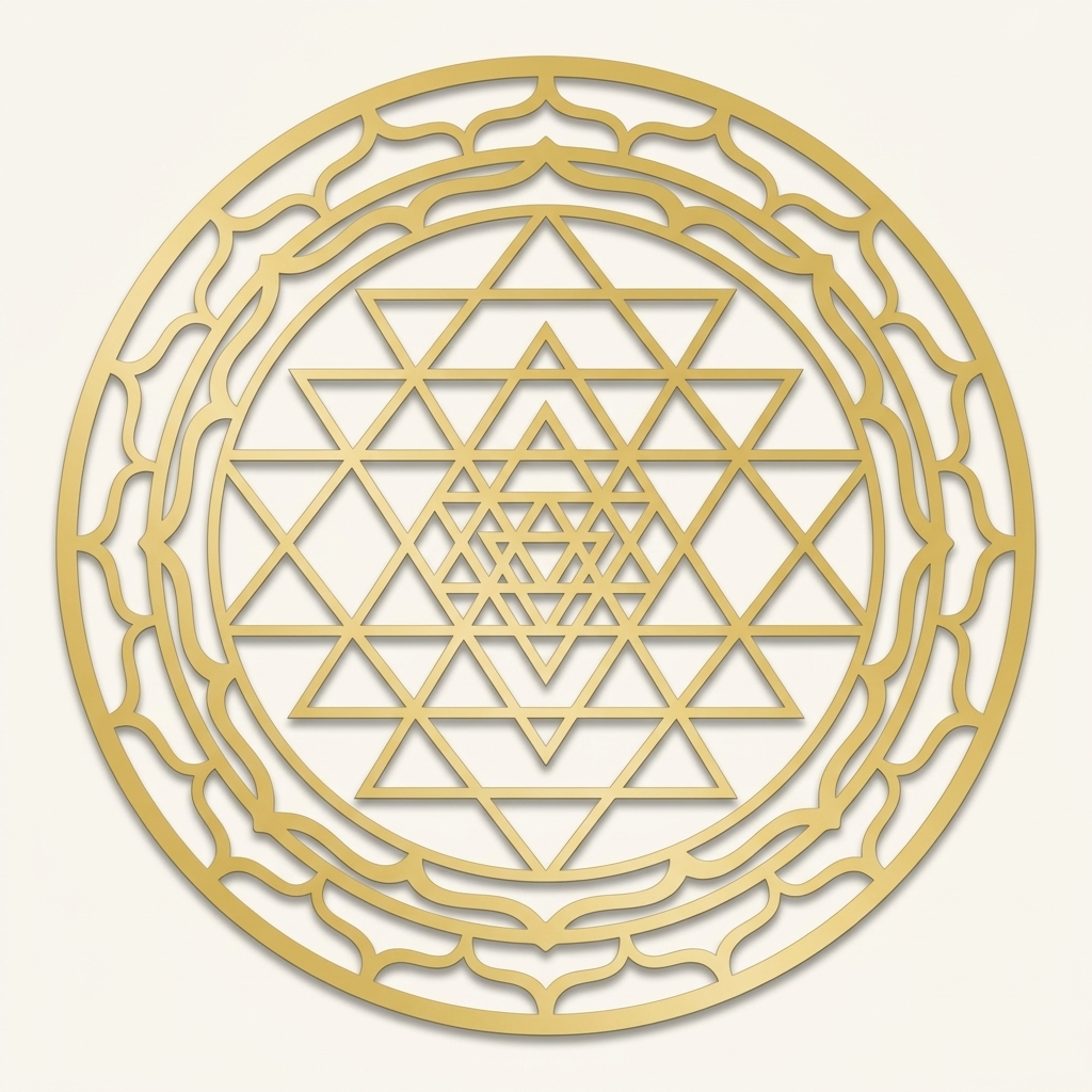 Sacred Geometry Metal Wall Art, Yantra Mandala Design, Wrought Iron, for Living Room
