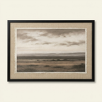 Vintage Framed Canvas Wall Art, Wilderness Landscape Print, 20 x 28 in., for Living Room