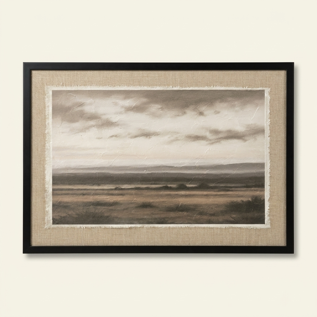Vintage Framed Canvas Wall Art, Wilderness Landscape Print, 20 x 28 in., for Living Room