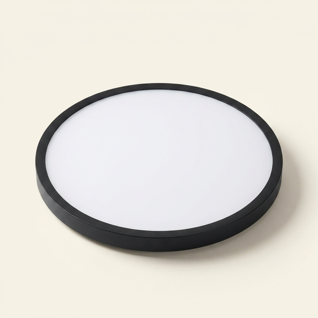 Black Adjustable Color Temperature LED Flush Mount Ceiling Light, 2880 Lumens, Set of 6