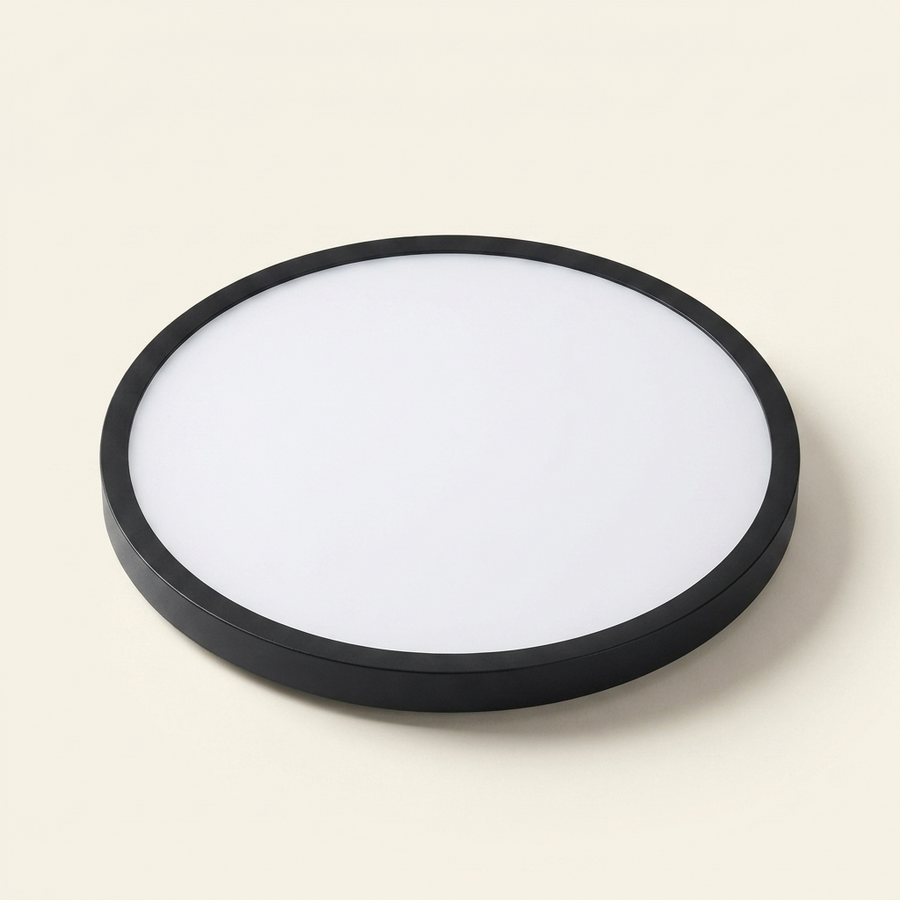 Black Adjustable Color Temperature LED Flush Mount Ceiling Light, 2880 Lumens, Set of 6