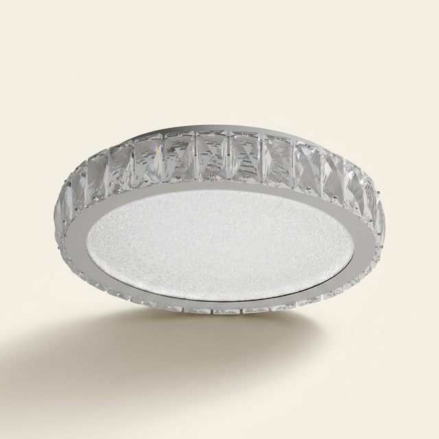 K9 Crystal LED Flush Mount Ceiling Light, 3 Color Temperatures