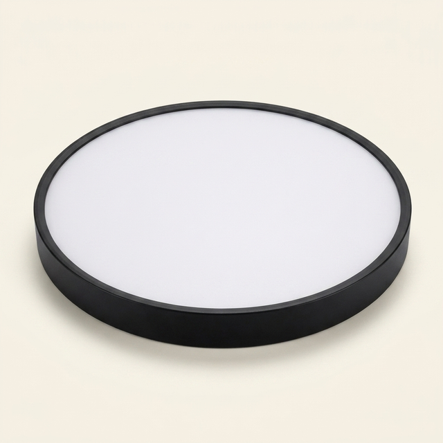Black LED Flush Mount Ceiling Light Fixture, Easy-Install, Set of 4