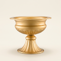 Gold Metal Wedding Flower Vase, Vintage Floral Stand, 6.3 in, Set of 10 for Table Centerpiece