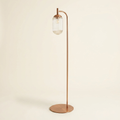 Classic Modern Floor Lamp, Upward Lighting Design, Bronze & Clear Finish
