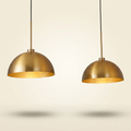 Industrial Modern Double Pendant Light with Adjustable Cord, Copper Finish, 41 in.